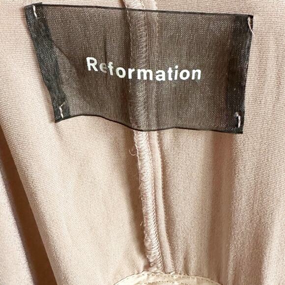 Reformation Anoush Velvet Midi Dress Medium Pink NWT - Picture 13 of 14
